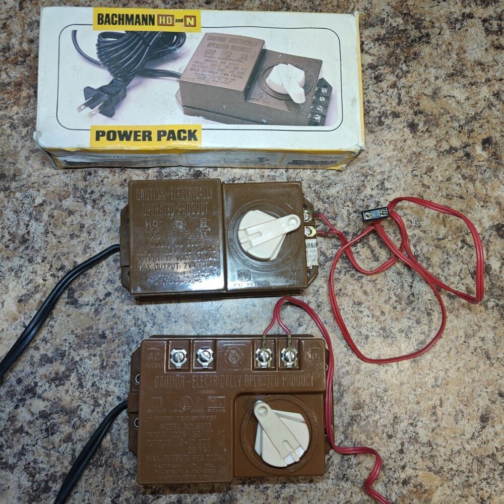 2 Bachmann #6605 #6607 Power Packs/ Hobby Transformers HO & N Scale Model Trains